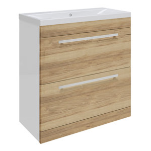 Premier 79 cm Wandmontierter Waschtisch mit Schr..