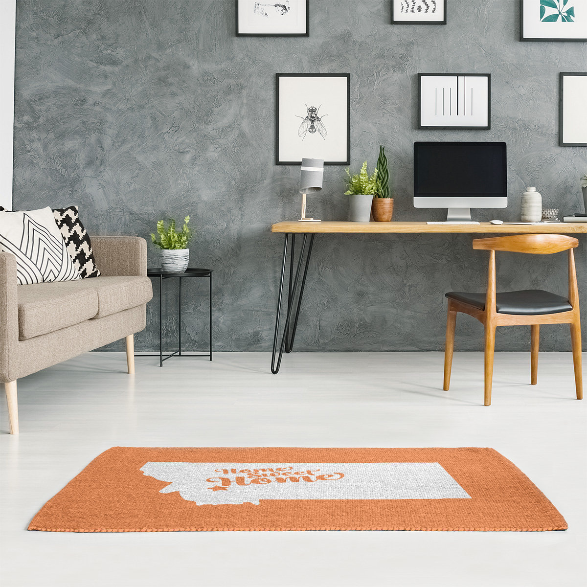 East Urban Home Home Sweet Butte Orange Area Rug Wayfair Ca