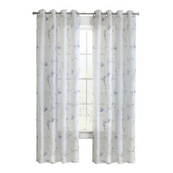 Red Barrel Studio® Antyone Linen Floral Semi-Sheer Grommet Single ...