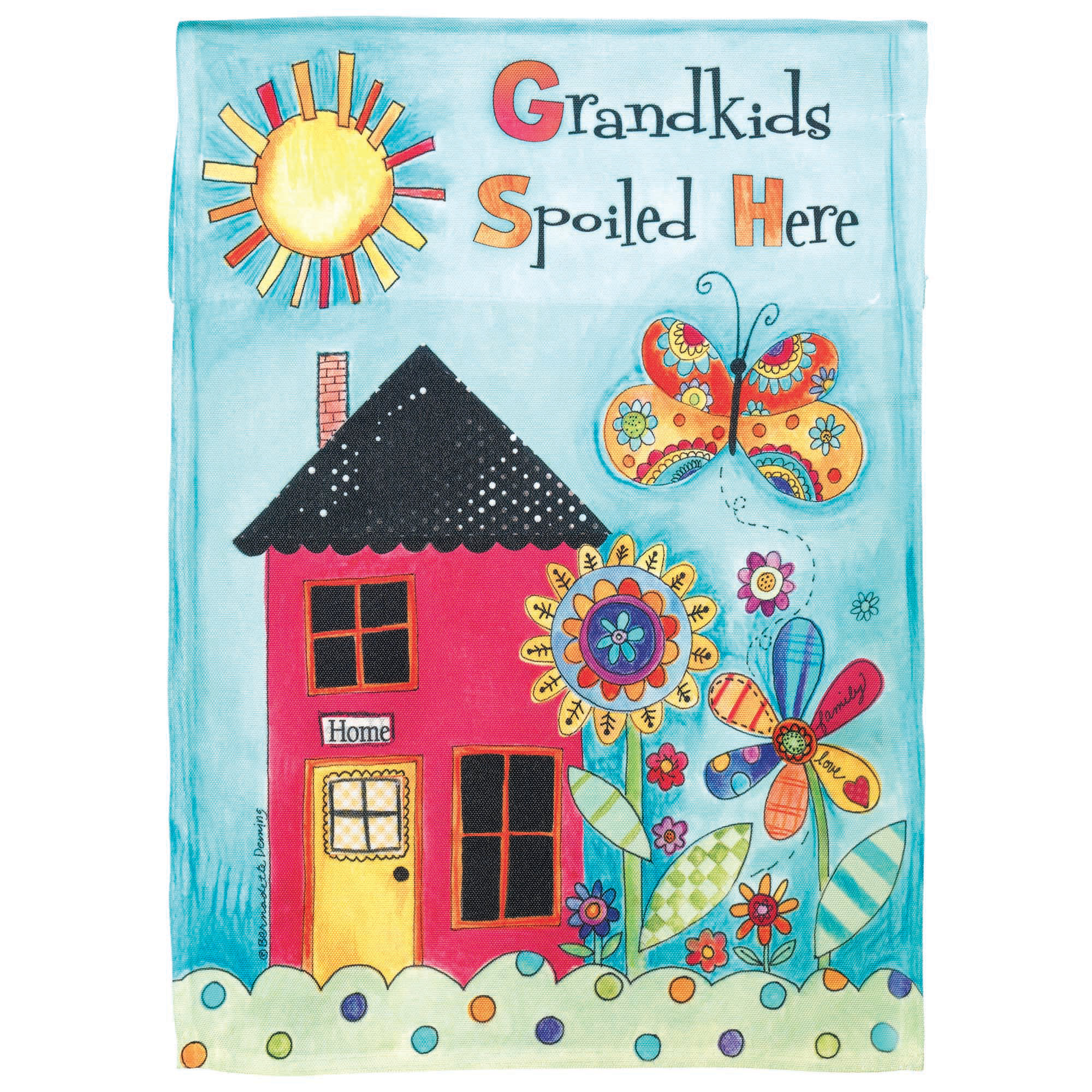 Dicksonsinc Grandkids Spoiled Here 2 Sided Polyester 44 X 30 In Garden Flag Wayfair