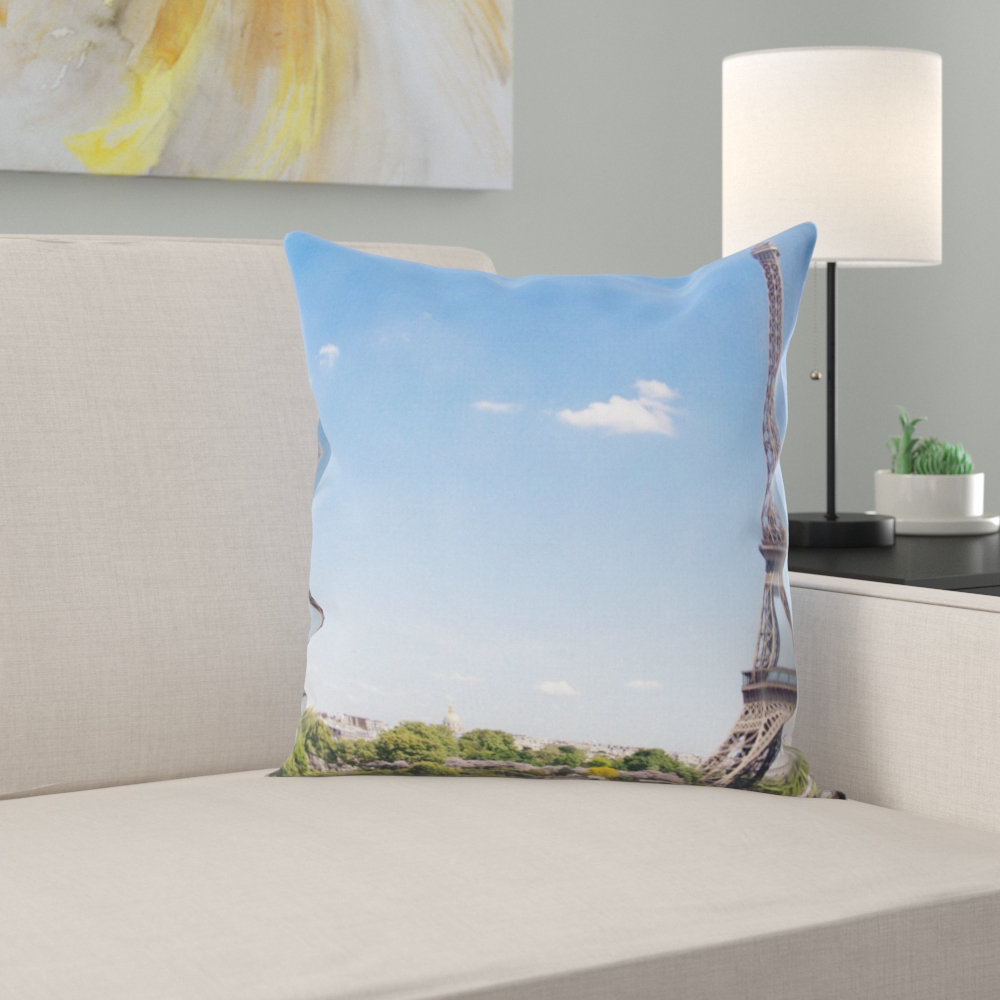 East Urban Home Eiffel Tower Throw Pillow Wayfair Ca