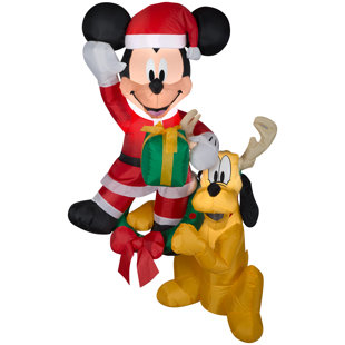 42" Set MICKEY AND MINNIE MOUSE IN UGLY CHRISTMAS SWEATERS Airblown Inflatable 
