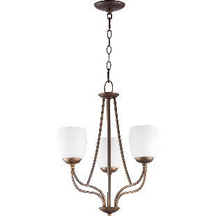 Go to store & view more images Mcguire 3-Light Shaded Chandelier by World Menagerie