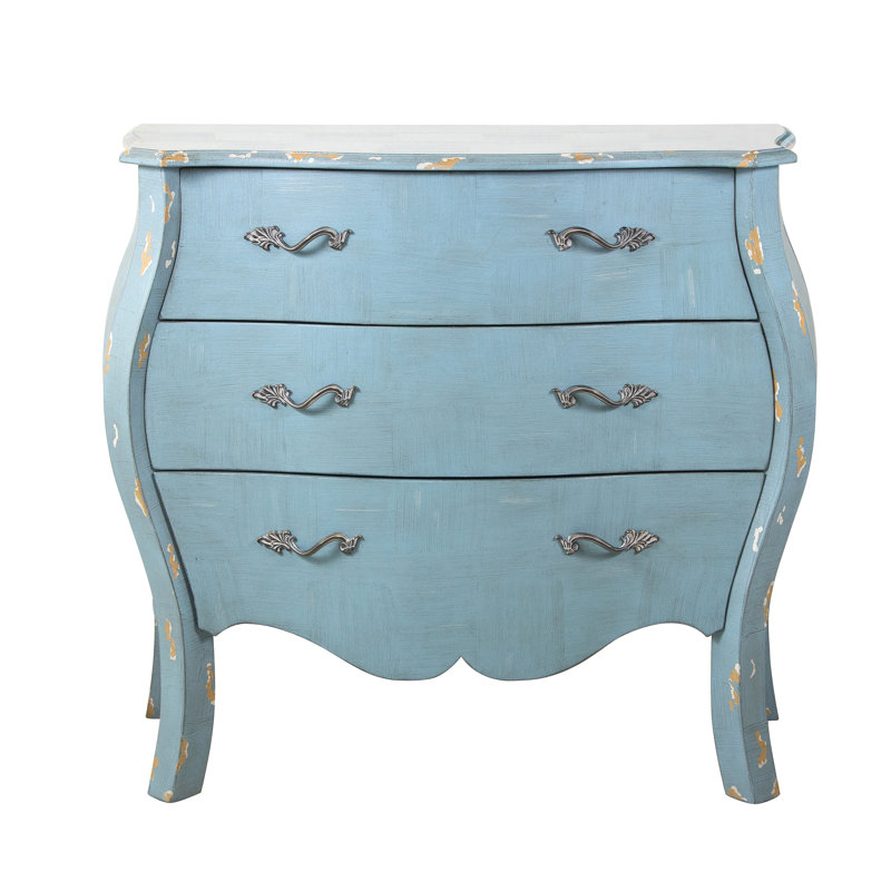 Turquoise 3 Drawer Accent Chest. Come find Beachy Turquoise Decor Inspiration to float your boat! #turquoise #decorinspiration #beachyblue