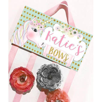 Toad And Lily Unicorn Personalized Hair Bow Holder Wayfair