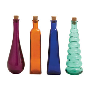 4 Piece Stopper Decorative Bottle Set