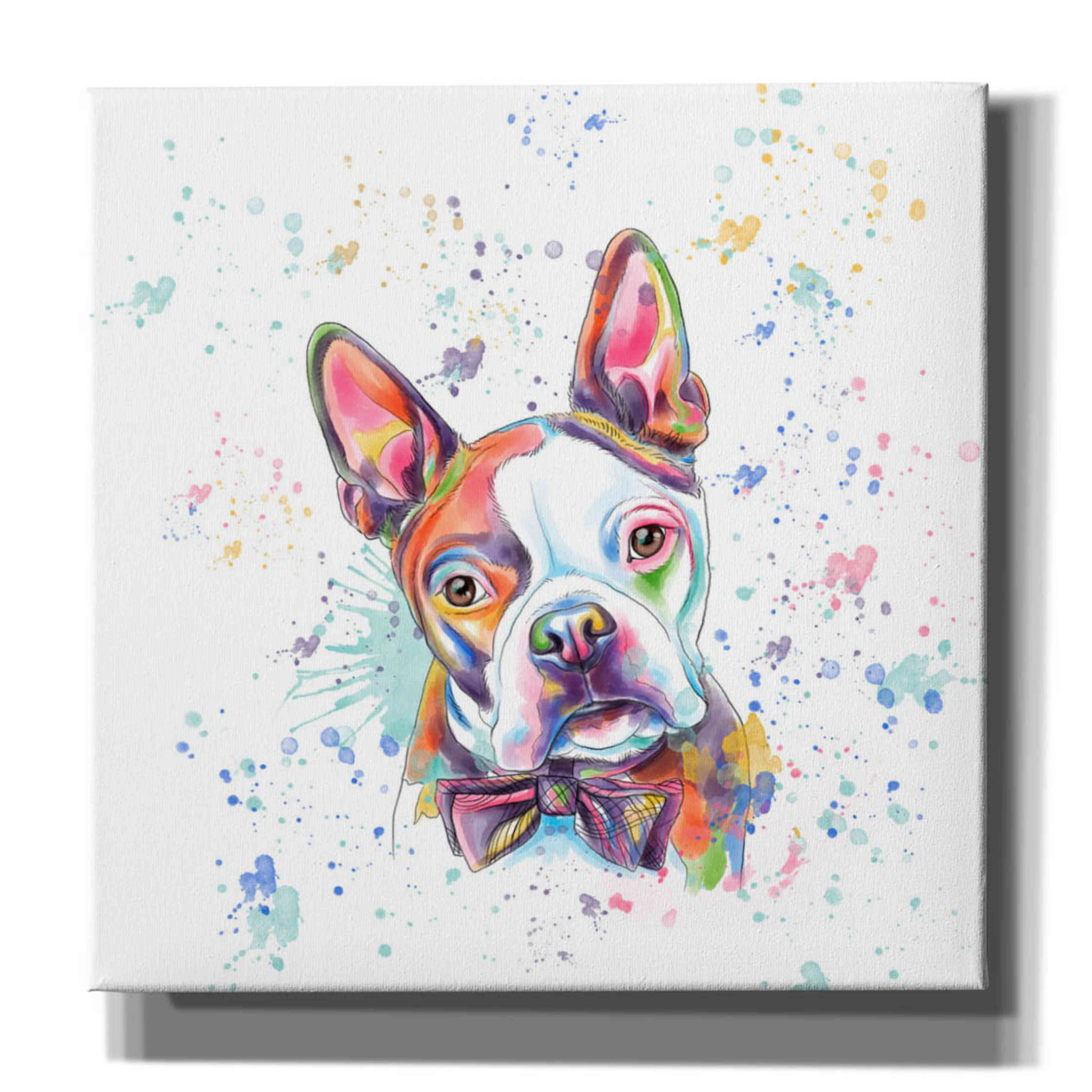 Trinx Epic Graffiti 'Colorful Watercolor Boston Terrier' Colorful ...