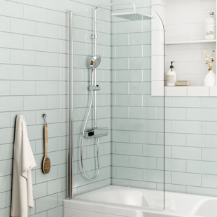 Forada 1400 Mm X 800 Pivot Semi Frameless Bath Screen Forada 1400 Mm X 800 Pivot Semi Frameless Bath Screen
