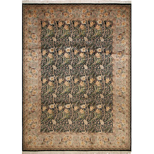 One-of-a-Kind Sienna Hand Knotted Wool Chocolate/Beige Area Rug