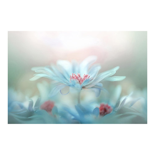 Delicate Flowers 2.55m x 3.84m Textured Matt Peel & Stick Wall Mural East Urban Home
