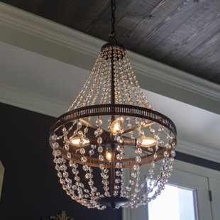 Best Weidman 4-Light Crystal Chandelier By House of Hampton Ceiling Lights Weidman 4-Light Crystal Chandelier By House of Hampton Ceiling Lights