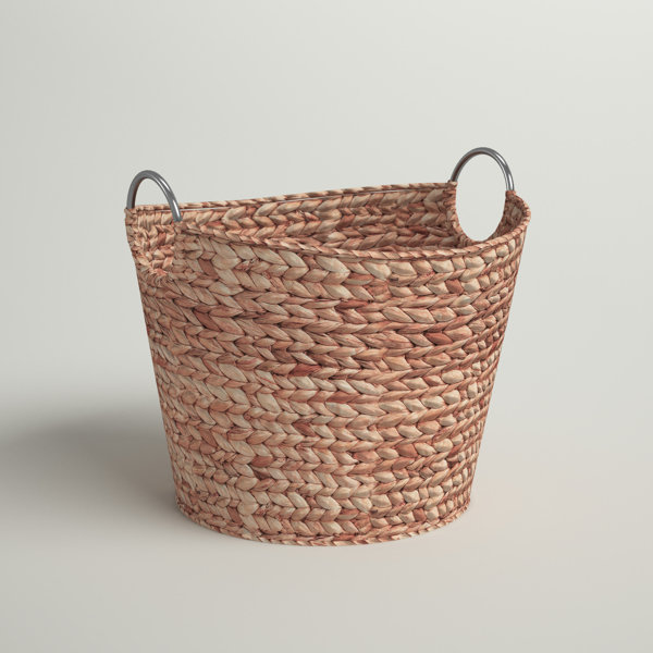 Cotton Rope Basket XXL Blanket Basket Large Woven Storage Basket Rergy Design Storage Basket Round Cotton Rope Basket for Toys Clothes White&Brown Real Leather Handles 20''X20''X13'' 