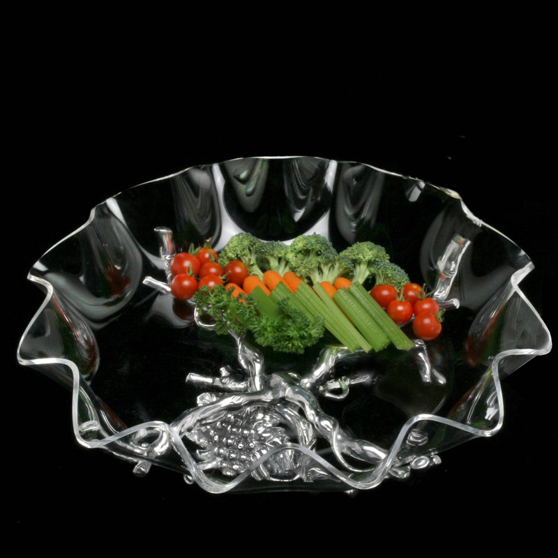 Grape 16" Acrylic Stand Serving Bowl