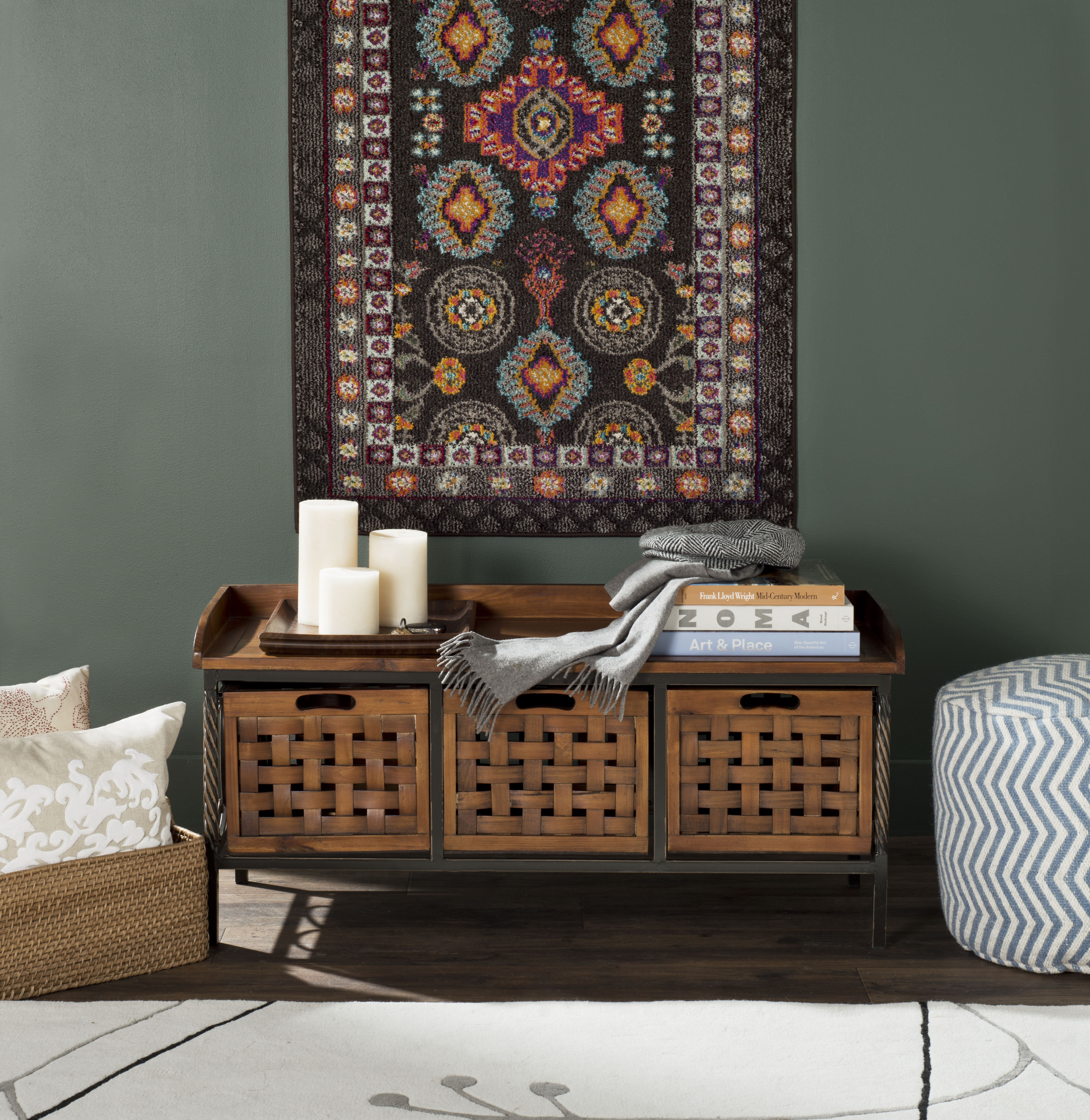 Safavieh Isaac Mizrahi Wood Drawer Storage Bench Reviews Wayfair