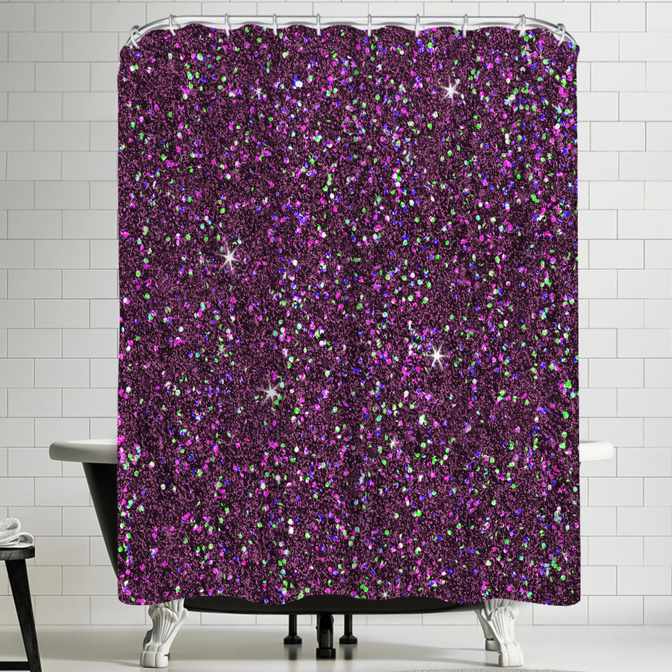 East Urban Home Hohenwald Wonderful Dream Purple Shiny Single Shower Curtain Wayfair
