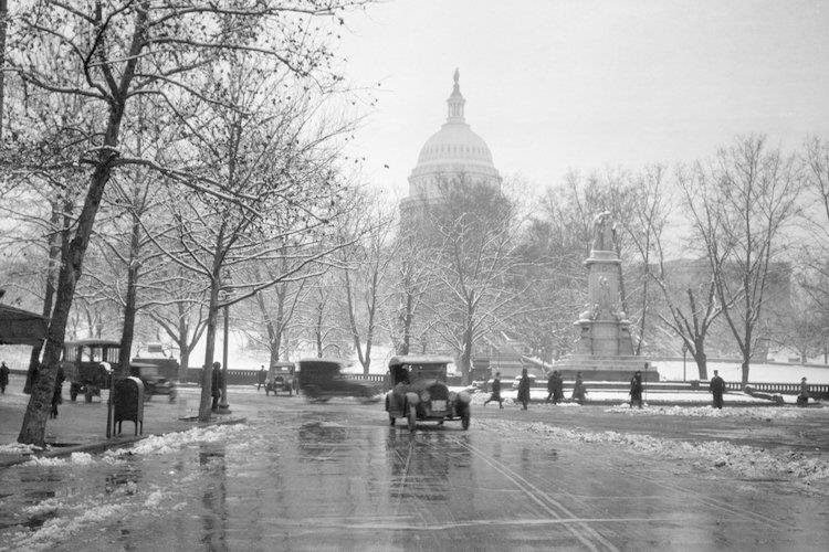 East Urban Home 1920s 1930s The Capitol Building And Old Car