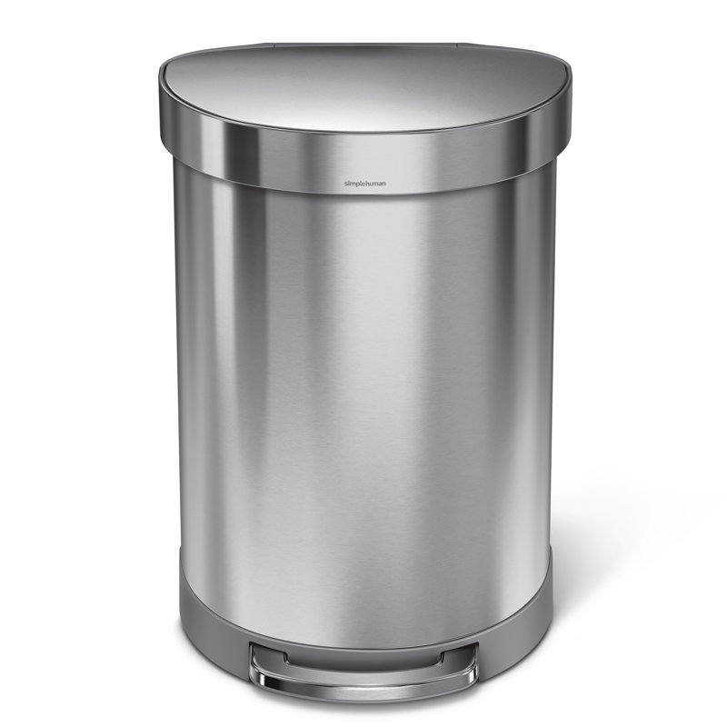 Simplehuman Stainless Steel 16 Gallon Step On Trash Can Reviews Wayfair