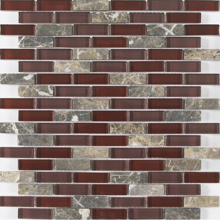 Victory Brick 1" x 2" Glass Mosaic Tile