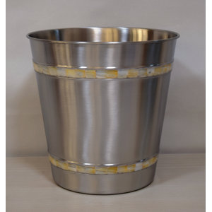 Mother of Pearl 3 Gallon Waste Basket