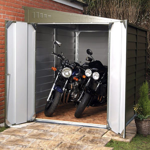 6 ft. 3 in. W x 9 ft. 1 in. D Metal Lean-To Garage Shed