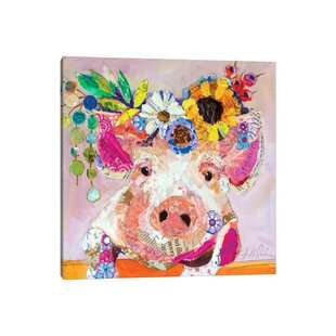 Details about   Square canvas Pig colourful abstract framed wall art 