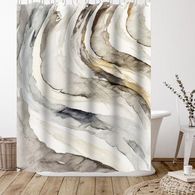 Abstract Shower Curtain Gulf by PI Creative Art