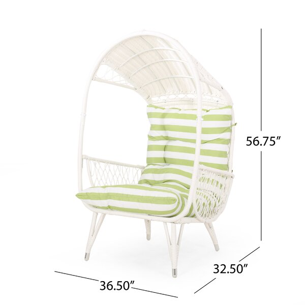 Outdoor Standing Basket Patio Chair with Cushions