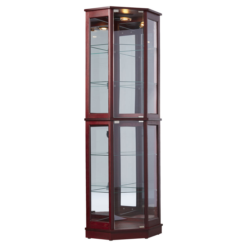 Biali Lighted Corner Curio Cabinet Reviews Joss Main