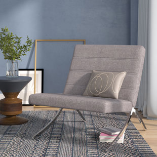 Go to store & view more images Wade Logan Balderas Linen Lounge Chair with Metal Leg