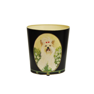 Go to store & view more images Worlds Away Yorkshire Terrier Wastebasket