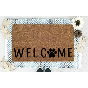 Boldbear Brands Dog Paw Welcome Coir 30 In X 18 In Non Slip