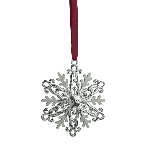 Northlight Regal &quot;2015&quot; Christmas Snowflake Ornament with European