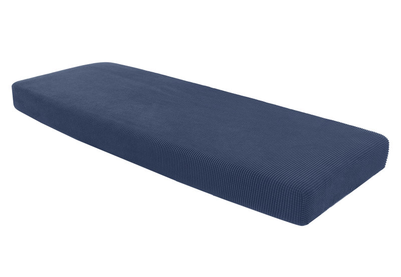 Dlerfeut Box Cushion Sofa Slipcover Fabric: Teal