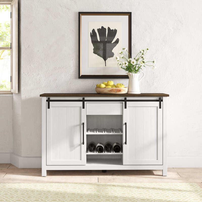 Guadalupe 54" Wide 1 Drawer Sideboard Color: Antique White