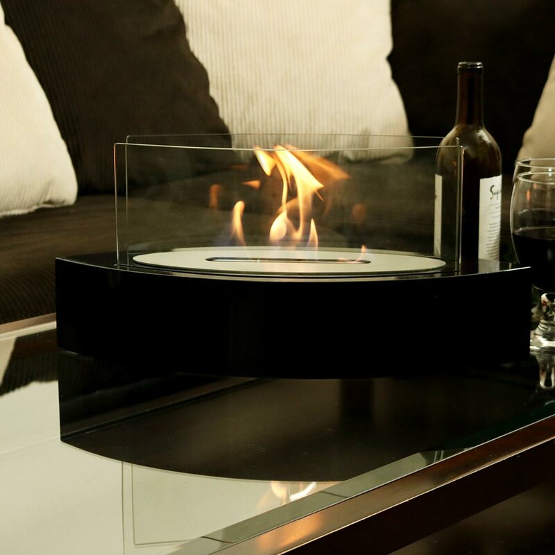 Orren Ellis Simpson Ventless Bio-Ethanol Tabletop Fireplace & Reviews ...