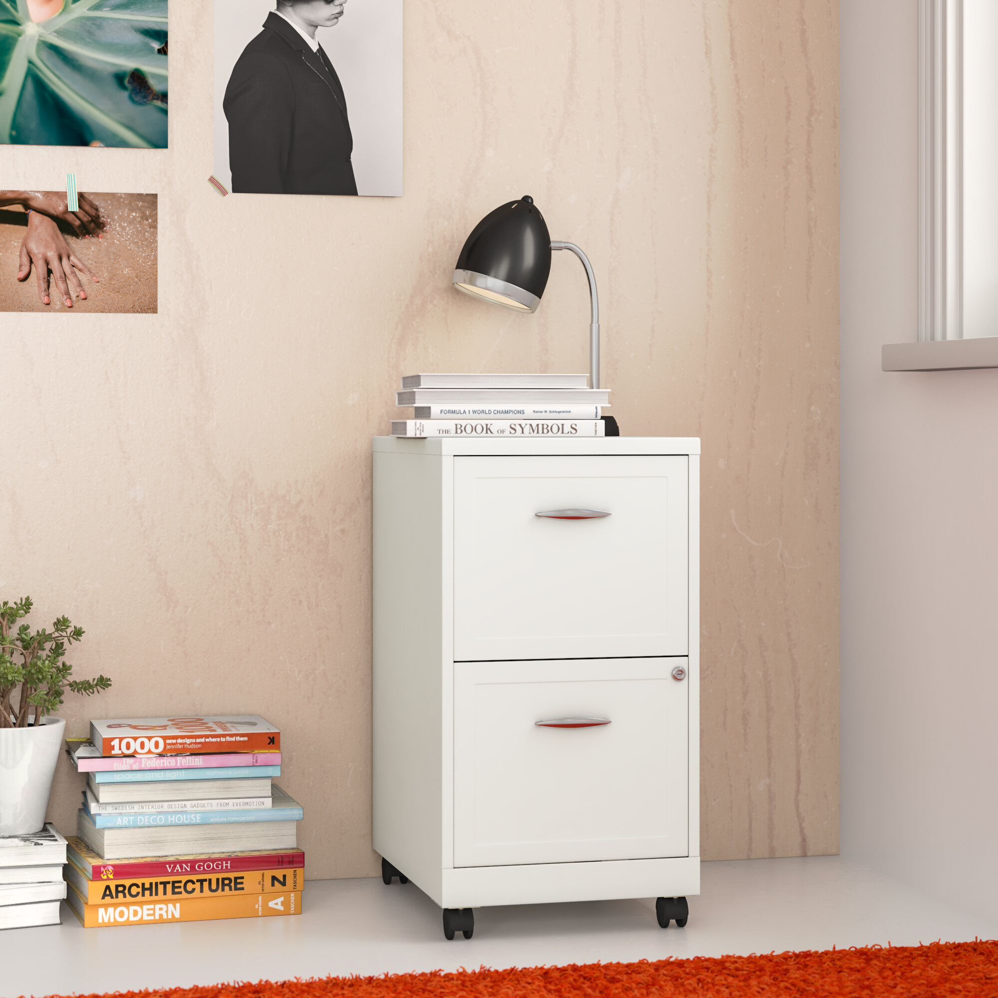 Details about   3 Drawer Mobile File Cabinet Lockable Rolling Filing Cabinets Heavy Duty Steel 