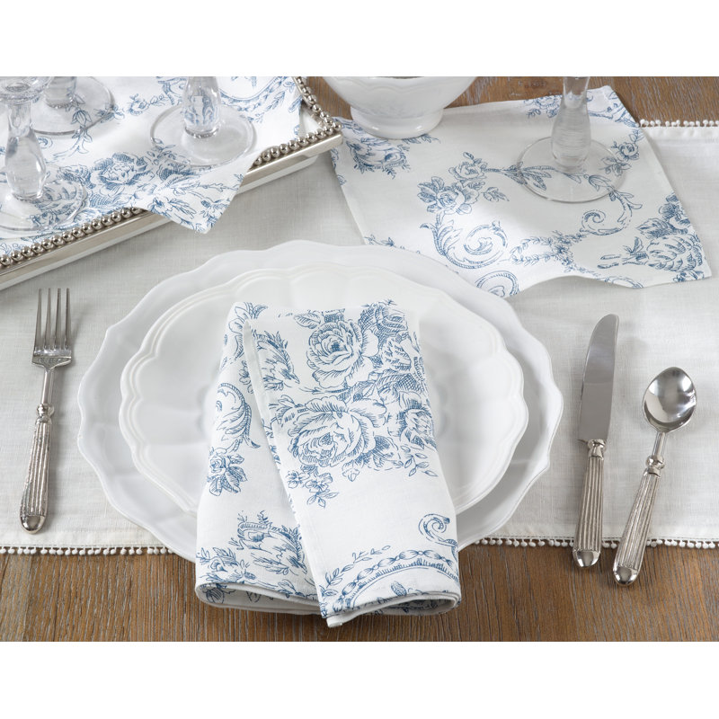 Ophelia Co Vickrey Floral And Toile 20 Linen Napkin Reviews