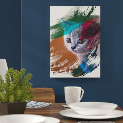 East Urban Home British Blue Shorthair Kitten Cat Graphic Art
