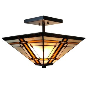 2-Light Semi-Flush Mount