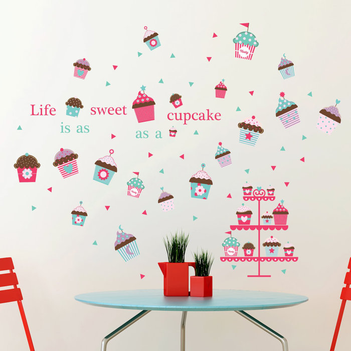 Zoomie Kids Life Is A Sweet Cupcake Wall Decal Wayfair Ca