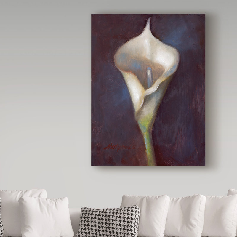 Trademark Art Calla Lily White Acrylic Painting Print On Wrapped