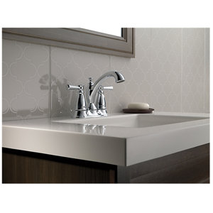 Lindenu0099 Centerset Double Handle Bathroom Faucet with Drain Assembly and Diamond Seal Technology