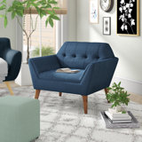 Hoboken 38" Wide Tufted Polyester Armchair