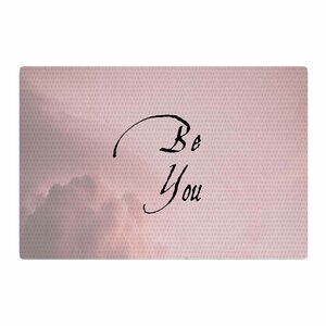 Suzanne Carter Be You Digital Typography Pink Area Rug