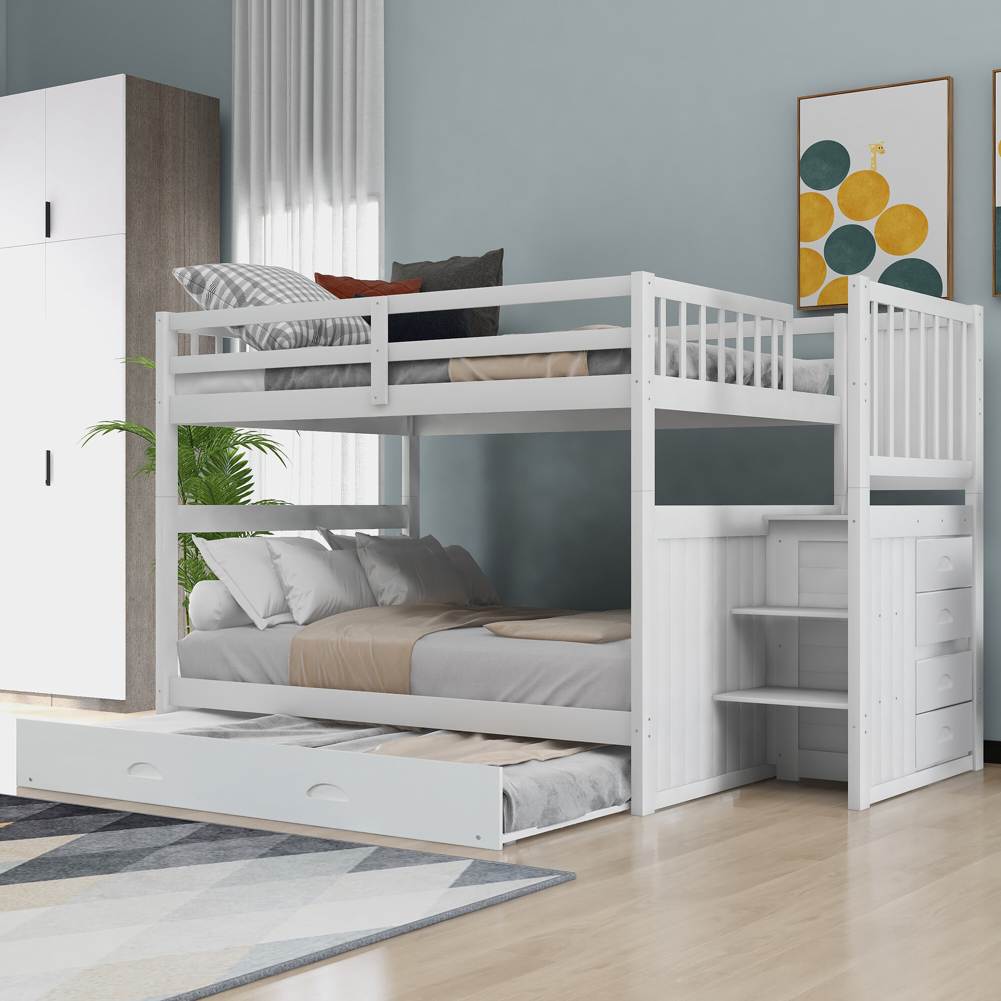 loft full bed with trundle