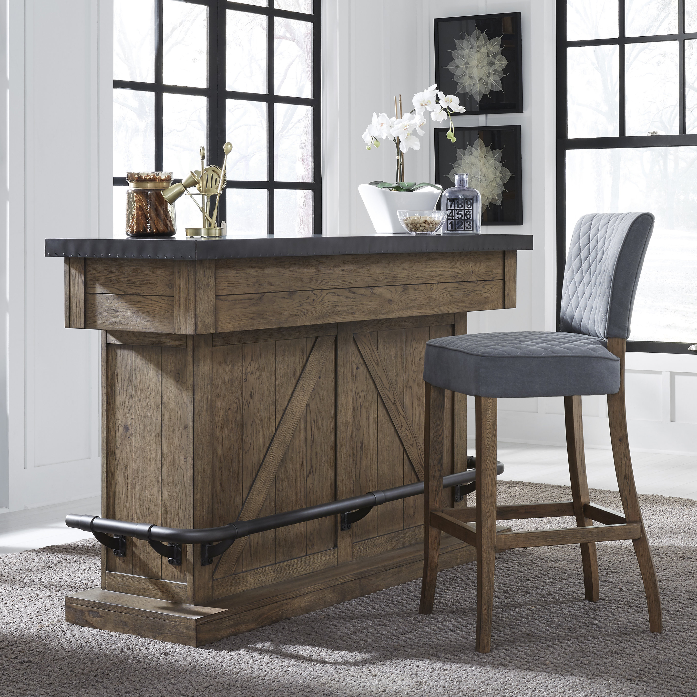 Gracie Oaks Stribling Bar Set With Wine Storage Reviews Wayfair Gracie Oaks Stribling Bar Set With Wine