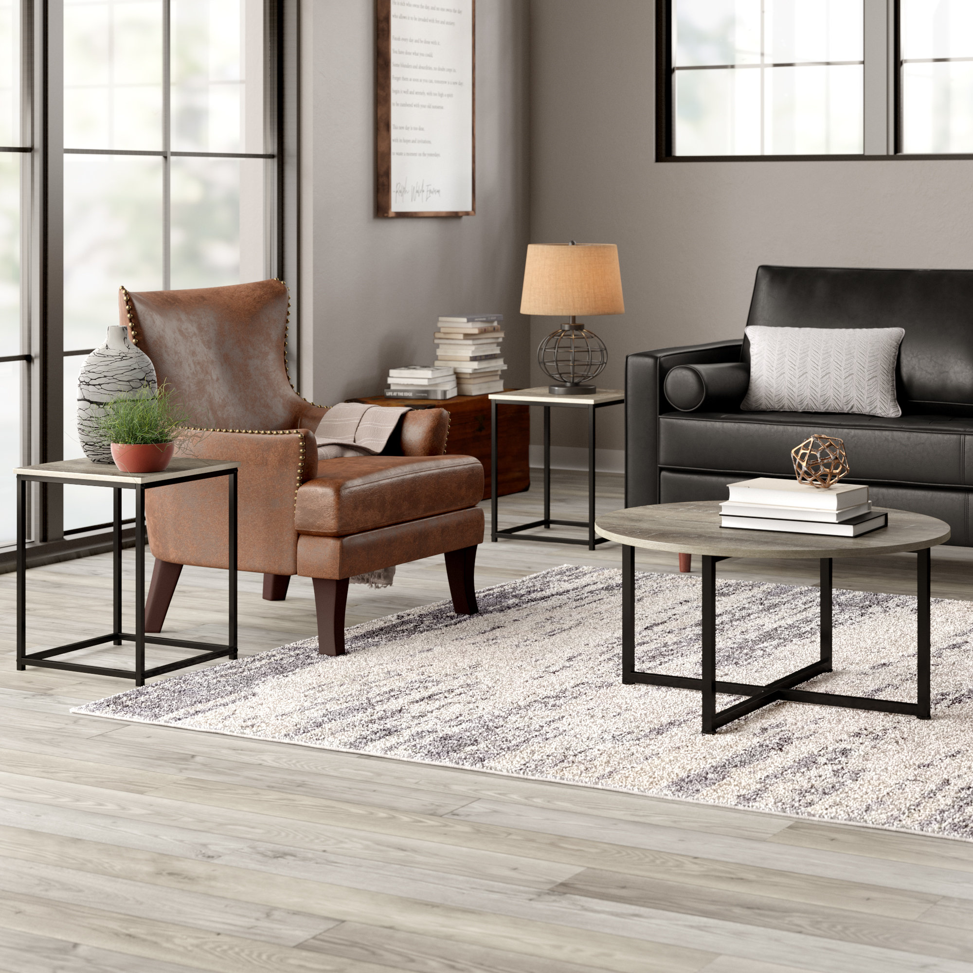 gray end tables living room