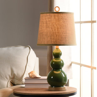 bedside lamps green