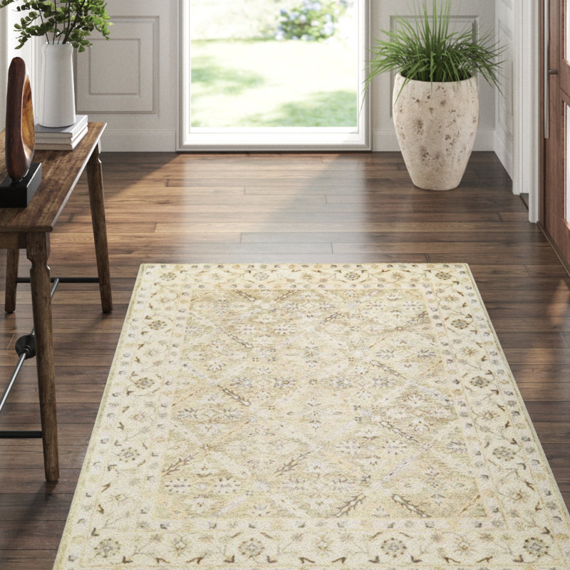 Feizy Corsham Oriental Handmade Tufted Wool Green Ivory Gray Area Rug Reviews Perigold