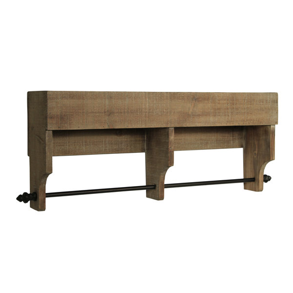 Gracie Oaks Shantel Wood Wall Storage Hanging Rod Shelf Gracie Oaks Shantel Wood Wall Storage Hanging Rod Shelf Reviews Wayfair